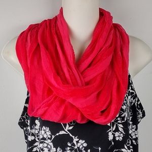 Coral Sheer Infinity Scarf